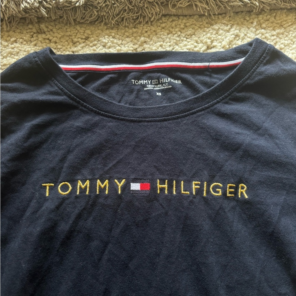 Tommy Hilfiger Navy Blue Crew Neck Long sleeve